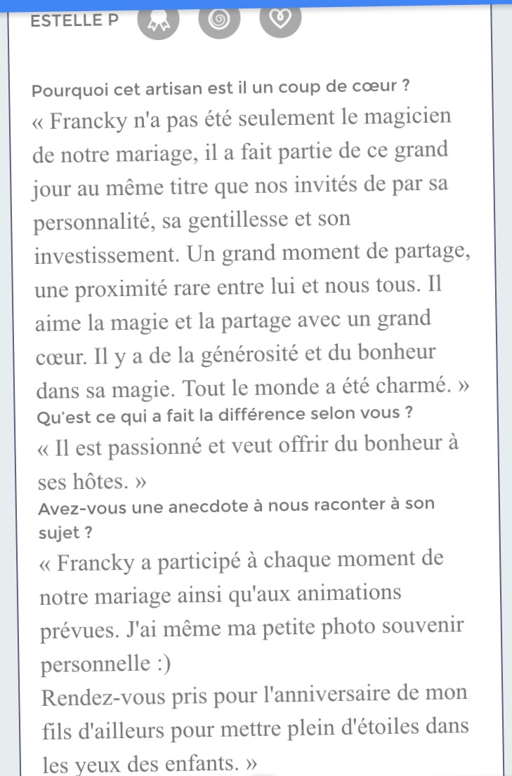 un mariage à toulouse avec franck laroza magic francky